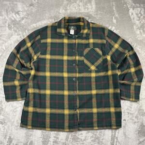 Vtg Orvis Shirt Mens Large Multicolor Plaid Flannel Long Sleeve Button Front